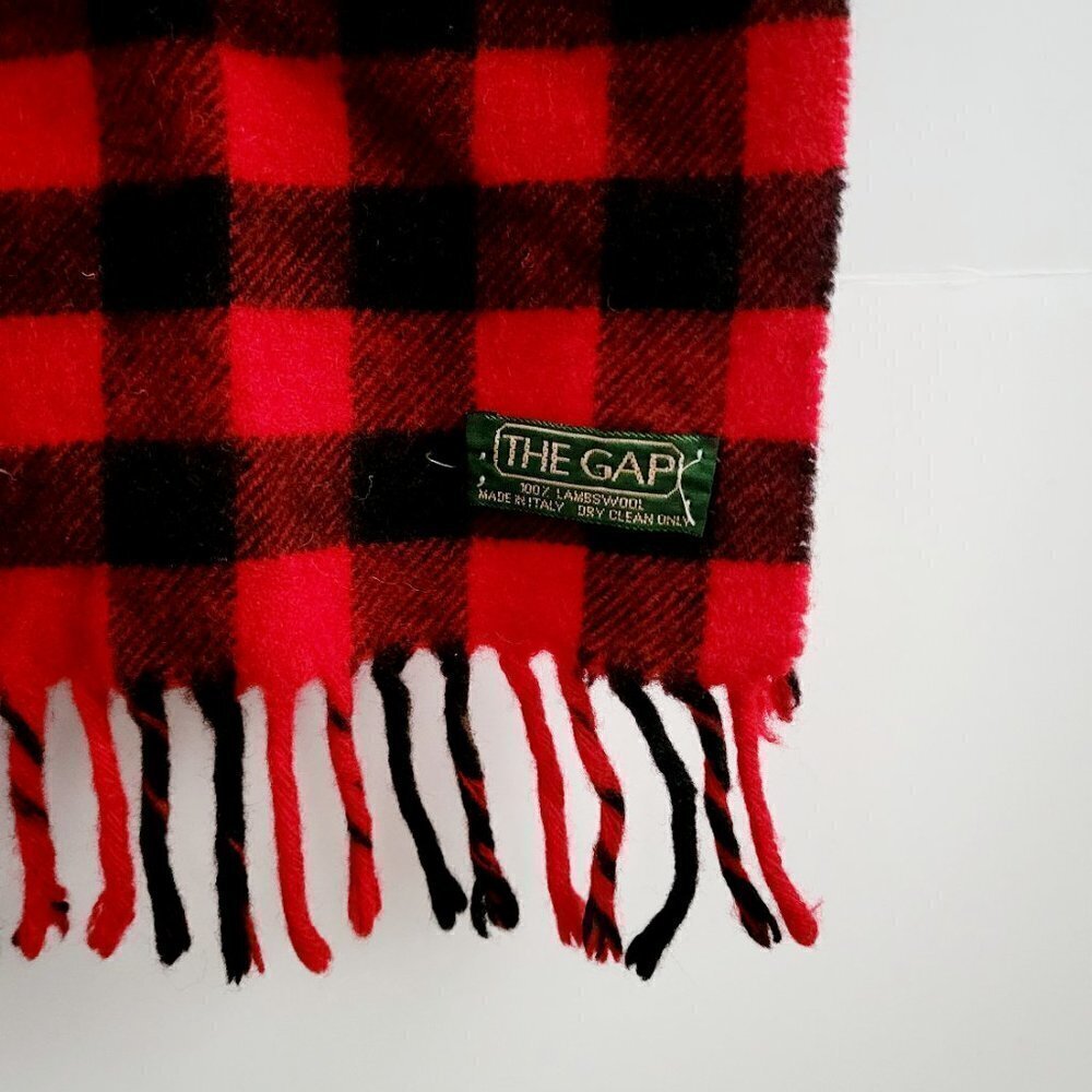 GAP Lambswool Vintage Plaid Scarf - Picture 3 of 6